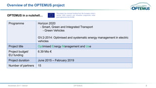 OPTEMUS - Optimised Energy Management and Use | PDF