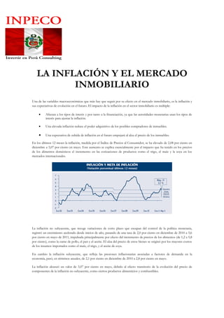 PORQUE INVERTIR EN PERU LA INFLACIÓN Y EL MERCADO INMOBILIARIO