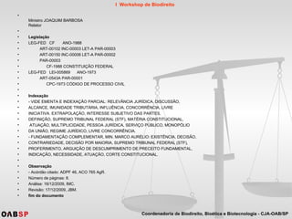   Ministro JOAQUIM BARBOSA Relator    Legislação LEG-FED  CF  ANO-1988 ART-00102 INC-00003 LET-A PAR-00003 ART-00150 INC-00006 LET-A PAR-00002 PAR-00003 CF-1988 CONSTITUIÇÃO FEDERAL LEG-FED  LEI-005869  ANO-1973 ART-0543A PAR-00001 CPC-1973 CÓDIGO DE PROCESSO CIVIL    Indexação - VIDE EMENTA E INDEXAÇÃO PARCIAL: RELEVÂNCIA JURÍDICA, DISCUSSÃO, ALCANCE, IMUNIDADE TRIBUTÁRIA, INFLUÊNCIA, CONCORRÊNCIA, LIVRE INICIATIVA. EXTRAPOLAÇÃO, INTERESSE SUBJETIVO DAS PARTES, DEFINIÇÃO, SUPREMO TRIBUNAL FEDERAL (STF), MATÉRIA CONSTITUCIONAL, ATUAÇÃO, MULTIPLICIDADE, PESSOA JURÍDICA, SERVIÇO PÚBLICO, MONOPÓLIO DA UNIÃO, REGIME JURÍDICO, LIVRE CONCORRÊNCIA. - FUNDAMENTAÇÃO COMPLEMENTAR, MIN. MARCO AURÉLIO: EXISTÊNCIA, DECISÃO, CONTRARIEDADE, DECISÃO POR MAIORIA, SUPREMO TRIBUNAL FEDERAL (STF), PROFERIMENTO, ARGUIÇÃO DE DESCUMPRIMENTO DE PRECEITO FUNDAMENTAL, INDICAÇÃO, NECESSIDADE, ATUAÇÃO, CORTE CONSTITUCIONAL.    Observação - Acórdão citado: ADPF 46, ACO 765 AgR. Número de páginas: 8. Análise: 16/12/2009, IMC. Revisão: 17/12/2009, JBM. fim do documento 