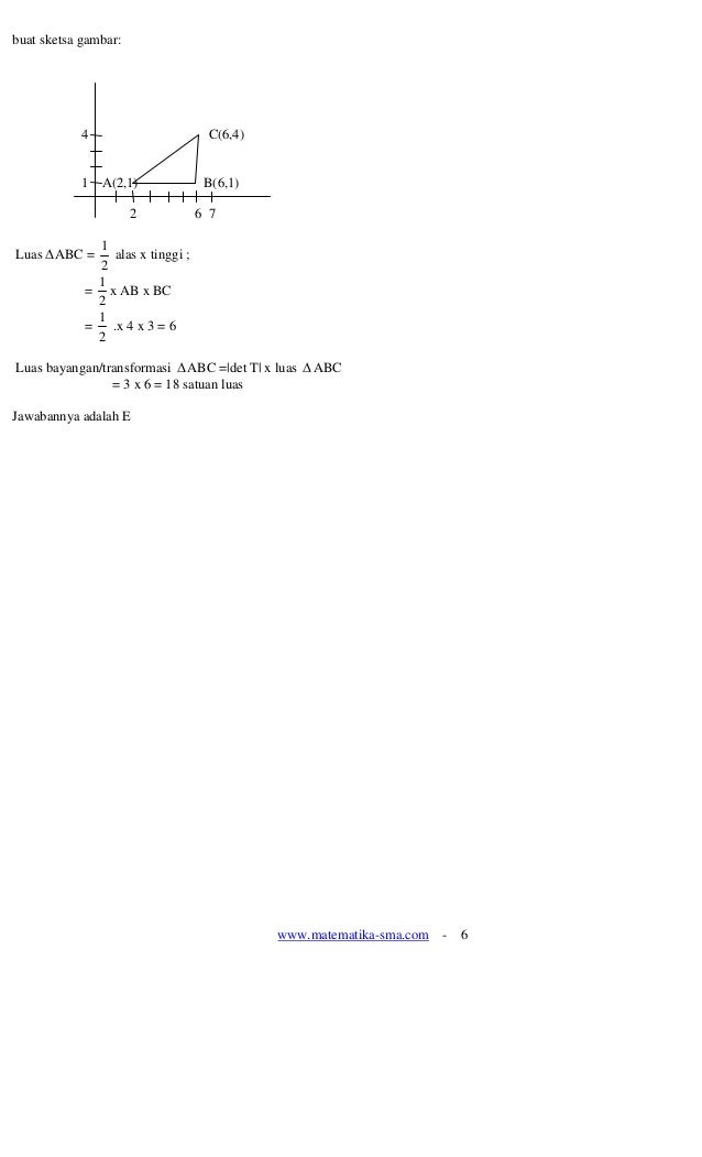 21 Soal Soal Transformasi Geometri