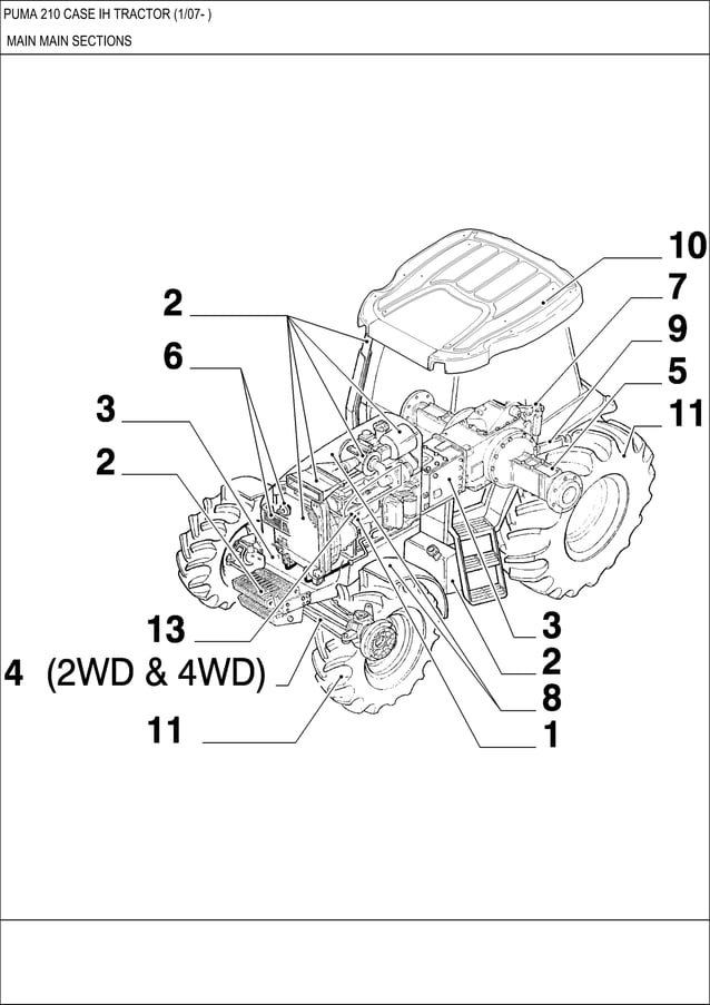 PUMA 210 CASE IH Tractor parts catalog PDF