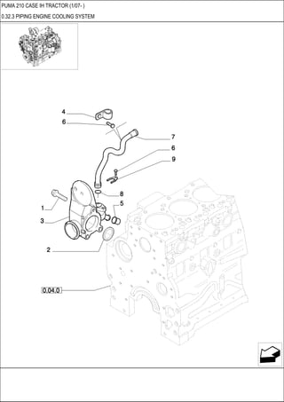 PUMA 210 CASE IH TRACTOR (1/07- )
0.32.3 PIPING ENGINE COOLING SYSTEM
 