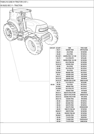 PUMA 210 CASE IH TRACTOR (1/07- )
80.00(02) SEC.11 - TRACTION
 
