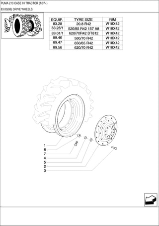 PUMA 210 CASE IH TRACTOR (1/07- )
83.00(06) DRIVE WHEELS
 