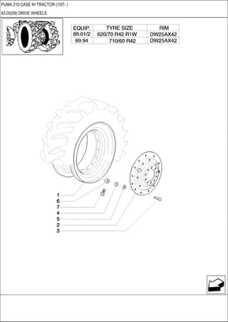 PUMA 210 CASE IH TRACTOR (1/07- )
83.00(09) DRIVE WHEELS
 