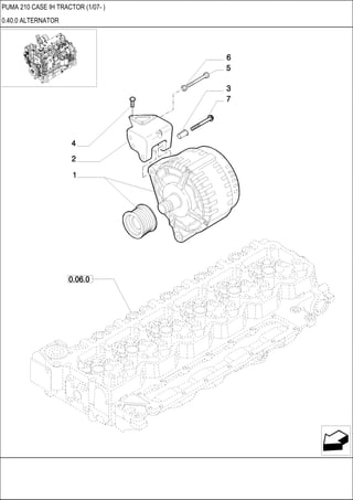 PUMA 210 CASE IH TRACTOR (1/07- )
0.40.0 ALTERNATOR
 