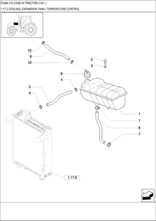 PUMA 210 CASE IH TRACTOR (1/07- )
1.17.2 COOLING, EXPANSION TANK / TEMPERATURE CONTROL
 