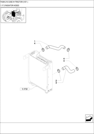 PUMA 210 CASE IH TRACTOR (1/07- )
1.17.3 RADIATOR HOSES
 