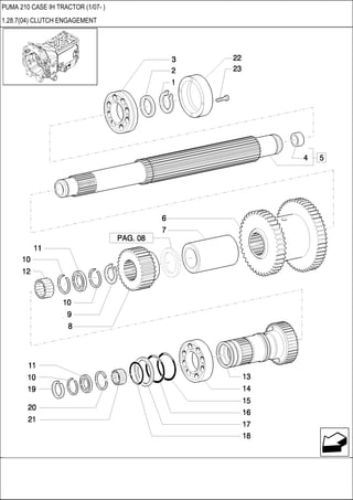 PUMA 210 CASE IH TRACTOR (1/07- )
1.28.7(04) CLUTCH ENGAGEMENT
 