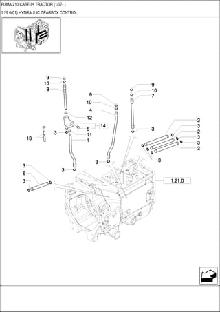PUMA 210 CASE IH TRACTOR (1/07- )
1.29.6(01) HYDRAULIC GEARBOX CONTROL
 
