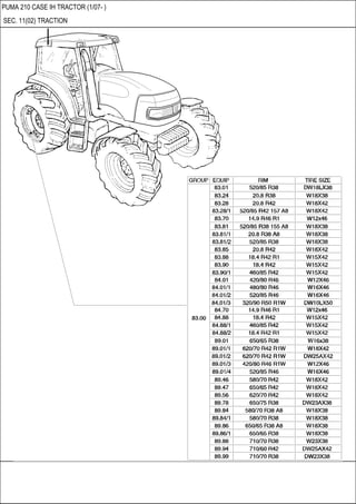 PUMA 210 CASE IH TRACTOR (1/07- )
SEC. 11(02) TRACTION
 