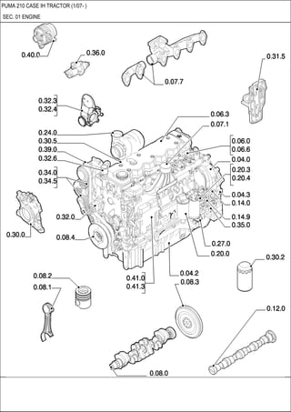 PUMA 210 CASE IH TRACTOR (1/07- )
SEC. 01 ENGINE
 