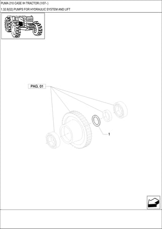 PUMA 210 CASE IH TRACTOR (1/07- )
1.32.8(02) PUMPS FOR HYDRAULIC SYSTEM AND LIFT
 