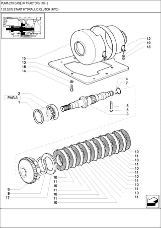 PUMA 210 CASE IH TRACTOR (1/07- )
1.33.3(01) START HYDRAULIC CLUTCH (4WD)
 