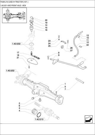 PUMA 210 CASE IH TRACTOR (1/07- )
1.40.0/01 4WD FRONT AXLE - BOX
 