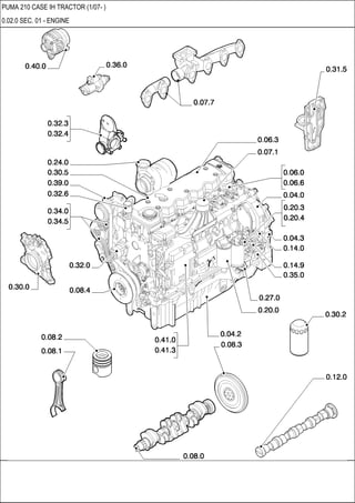 PUMA 210 CASE IH TRACTOR (1/07- )
0.02.0 SEC. 01 - ENGINE
 