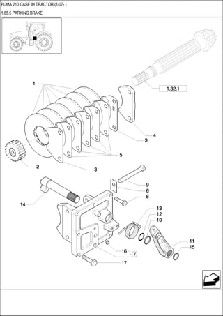 PUMA 210 CASE IH TRACTOR (1/07- )
1.65.5 PARKING BRAKE
 