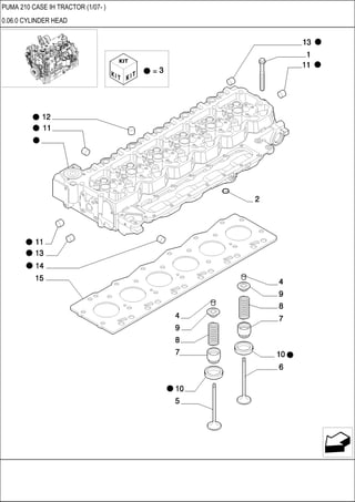 PUMA 210 CASE IH TRACTOR (1/07- )
0.06.0 CYLINDER HEAD
 
