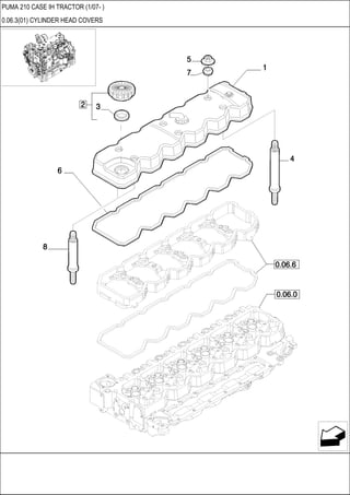 PUMA 210 CASE IH TRACTOR (1/07- )
0.06.3(01) CYLINDER HEAD COVERS
 