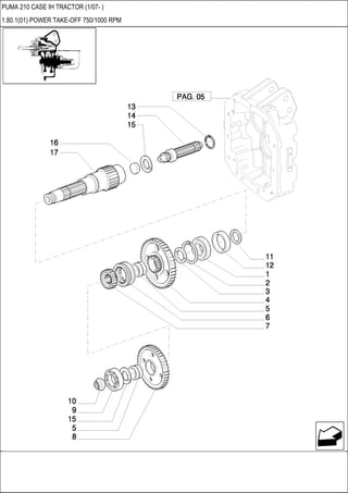 PUMA 210 CASE IH TRACTOR (1/07- )
1.80.1(01) POWER TAKE-OFF 750/1000 RPM
 