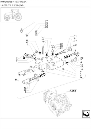 PUMA 210 CASE IH TRACTOR (1/07- )
1.80.7(03) PTO, CLUTCH - (2WD)
 