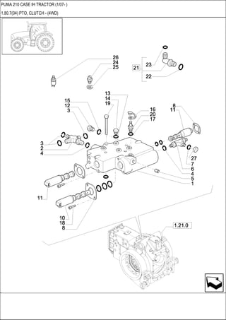 PUMA 210 CASE IH TRACTOR (1/07- )
1.80.7(04) PTO, CLUTCH - (4WD)
 