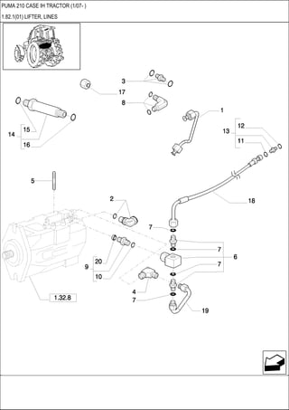 PUMA 210 CASE IH TRACTOR (1/07- )
1.82.1(01) LIFTER, LINES
 
