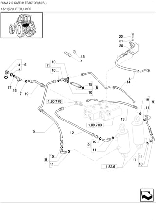 PUMA 210 CASE IH TRACTOR (1/07- )
1.82.1(02) LIFTER, LINES
 
