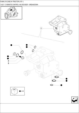PUMA 210 CASE IH TRACTOR (1/07- )
1.82.7/ C REMOTE CONTROL VALVES BODY - BREAKDOWN
 