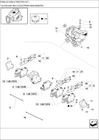 PUMA 210 CASE IH TRACTOR (1/07- )
1.82.7/06 (VAR. 846) 3 X ELECTRONIC REAR REMOTES
 