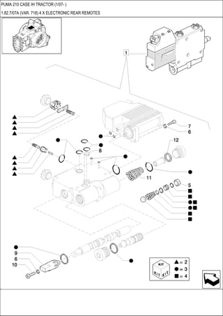 PUMA 210 CASE IH TRACTOR (1/07- )
1.82.7/07A (VAR. 718) 4 X ELECTRONIC REAR REMOTES
 