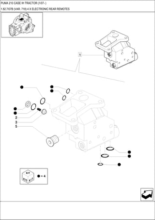 PUMA 210 CASE IH TRACTOR (1/07- )
1.82.7/07B (VAR. 718) 4 X ELECTRONIC REAR REMOTES
 