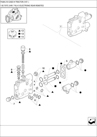 PUMA 210 CASE IH TRACTOR (1/07- )
1.82.7/07C (VAR. 718) 4 X ELECTRONIC REAR REMOTES
 