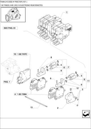 PUMA 210 CASE IH TRACTOR (1/07- )
1.82.7/08(02) (VAR. 252) 5 X ELECTRONIC REAR REMOTES
 
