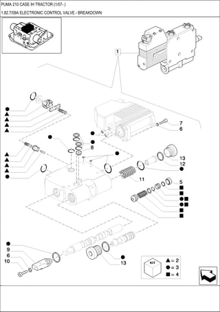 PUMA 210 CASE IH TRACTOR (1/07- )
1.82.7/09A ELECTRONIC CONTROL VALVE - BREAKDOWN
 