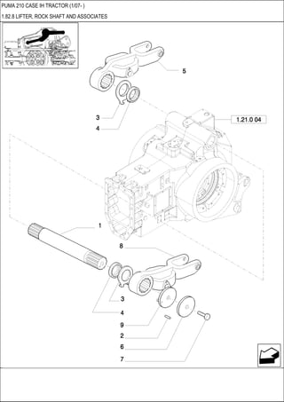 PUMA 210 CASE IH TRACTOR (1/07- )
1.82.8 LIFTER, ROCK SHAFT AND ASSOCIATES
 