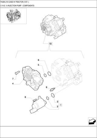 PUMA 210 CASE IH TRACTOR (1/07- )
0.14.0/ A INJECTION PUMP - COMPONENTS
 