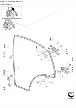 PUMA 210 CASE IH TRACTOR (1/07- )
1.92.2(01) DOOR RH
 