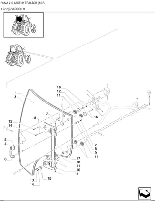 PUMA 210 CASE IH TRACTOR (1/07- )
1.92.2(02) DOOR LH
 