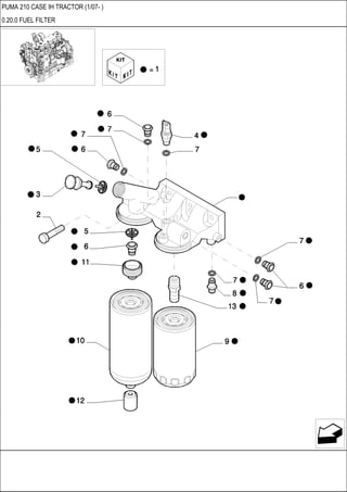 PUMA 210 CASE IH TRACTOR (1/07- )
0.20.0 FUEL FILTER
 