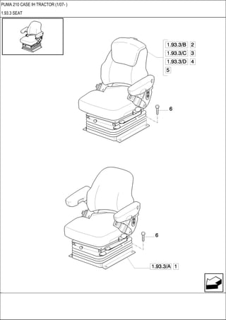PUMA 210 CASE IH TRACTOR (1/07- )
1.93.3 SEAT
 