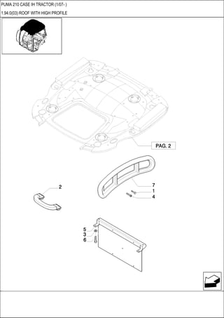 PUMA 210 CASE IH TRACTOR (1/07- )
1.94.0(03) ROOF WITH HIGH PROFILE
 