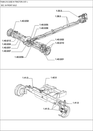 PUMA 210 CASE IH TRACTOR (1/07- )
SEC. 04 FRONT AXLE
 