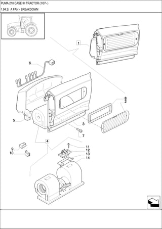 PUMA 210 CASE IH TRACTOR (1/07- )
1.94.2/ A FAN - BREAKDOWN
 