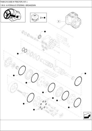 PUMA 210 CASE IH TRACTOR (1/07- )
1.95.5/ A HYDRAULIC STEERING - BREAKDOWN
 