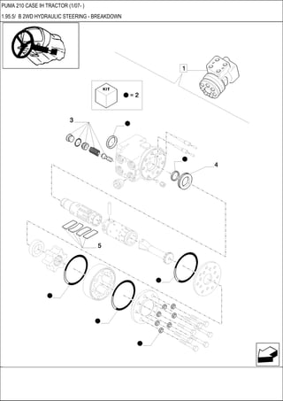 PUMA 210 CASE IH TRACTOR (1/07- )
1.95.5/ B 2WD HYDRAULIC STEERING - BREAKDOWN
 