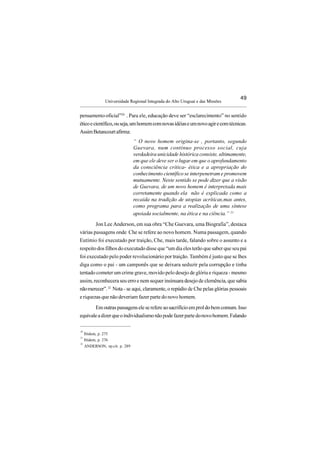 Recorte sobre o Che Guevara - tutopia e estratégia