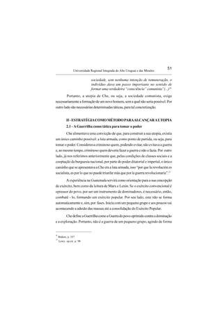 Recorte sobre o Che Guevara - tutopia e estratégia