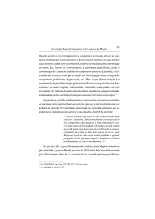 Recorte sobre o Che Guevara - tutopia e estratégia