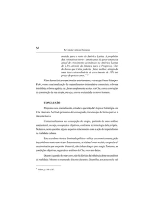 Recorte sobre o Che Guevara - tutopia e estratégia